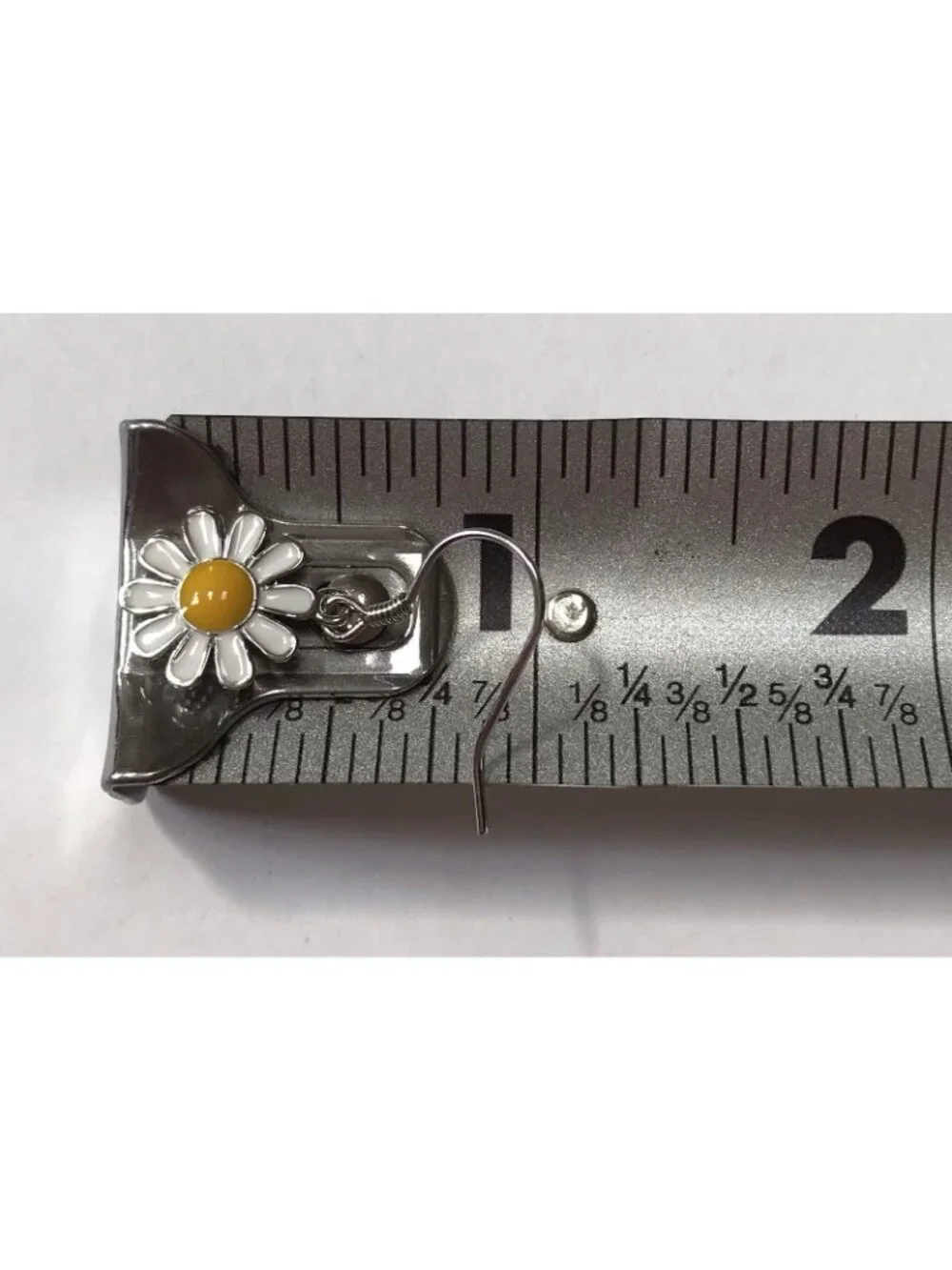 Sterling Silver Daisy Flower Earrings Romantic Work
